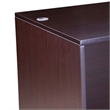 Nea Desk Shell- 71 Inch Reception Top- Panel Legs- Mocha Brown Wood