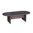 Mike 95 Inch Oval Conference Table with Panel Legs- Driftwood Gray