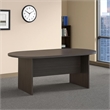 Mike 95 Inch Oval Conference Table with Panel Legs- Driftwood Gray