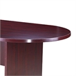 Mike 95 Inch Oval Conference Table with Panel Legs- Mahogany Red