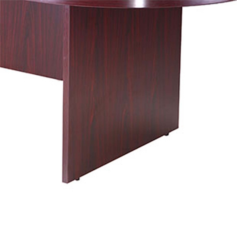 Mike 95 Inch Oval Conference Table with Panel Legs- Mahogany Red