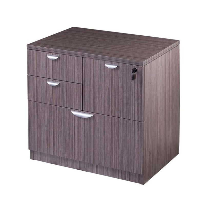 Ley 4 Drawer Lateral File Cabinet- Driftwood Gray Office Storage