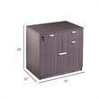 Ley 4 Drawer Lateral File Cabinet- Driftwood Gray Office Storage