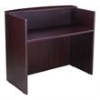 Jery Reception Desk- 71 Inch- Modesty Panel- Mahogany Red Melamine