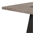 Ager Dining Table- 54 Inch Top in Oak and Walnut Brown- Pedestal Base