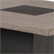 Ager Dining Table- 54 Inch Top in Oak and Walnut Brown- Pedestal Base