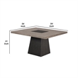 Ager Dining Table- 54 Inch Top in Oak and Walnut Brown- Pedestal Base