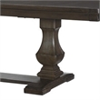 Kely Extendable Dining Table- 76-94 Inch Dark Brown Top- Trestle Base