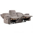 Cem Manual Reclining Sofa- Pillow Tufted- Mocha Gray Chenille 88 Inch