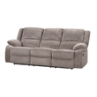 Cem Manual Reclining Sofa- Pillow Tufted- Mocha Gray Chenille 88 Inch