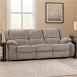 Cem Manual Reclining Sofa- Pillow Tufted- Mocha Gray Chenille 88 Inch