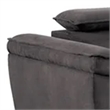 Panie Sectional Sofa- Adjustable Headrests- Right Chaise- Gray Fabric- 99 Inch