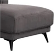 Panie Sectional Sofa- Adjustable Headrests- Right Chaise- Gray Fabric- 99 Inch