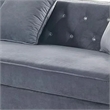 Amna Sectional Sofa- Storage Chaise- Gray Tufted Flannelette- 108 Inch