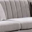 Willy L-Shaped Sectional- 4 Pillows- Gray Tufted Chenille- 99 Inch