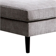 Willy L-Shaped Sectional- 4 Pillows- Gray Tufted Chenille- 99 Inch