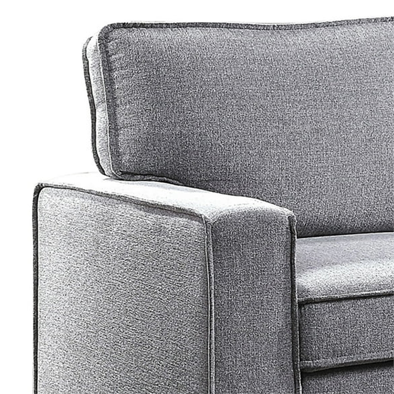 Iris Sectional Sofa- Pull Out Sleeper- Storage Chaise- Gray- 93 Inch