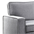 Iris Sectional Sofa- Pull Out Sleeper- Storage Chaise- Gray- 93 Inch