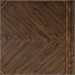 Naddy Dining Table- 80-112 Inch Extendable Top- Dark Brown Floral Motifs