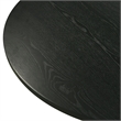 Toty Dining Table- 59 Inch Round Top- Modern Cone Pedestal Base- Black
