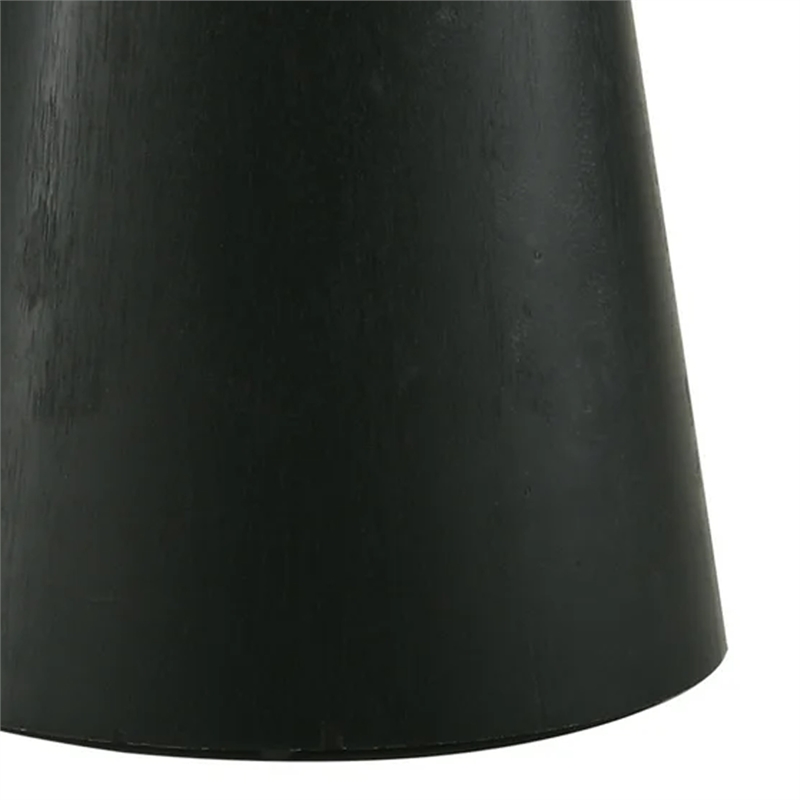 Toty Dining Table- 59 Inch Round Top- Modern Cone Pedestal Base- Black