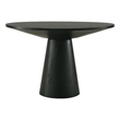 Toty Dining Table- 59 Inch Round Top- Modern Cone Pedestal Base- Black