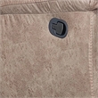 Jem Manual Rocker Recliner Chair- Pillow Top Arms- Brown Leather