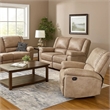 Jem Manual Rocker Recliner Chair- Pillow Top Arms- Brown Leather