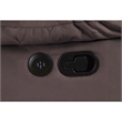 Harper Manual Reclining Sofa- USB Port- Brown Tufted Velvet- 84 Inch