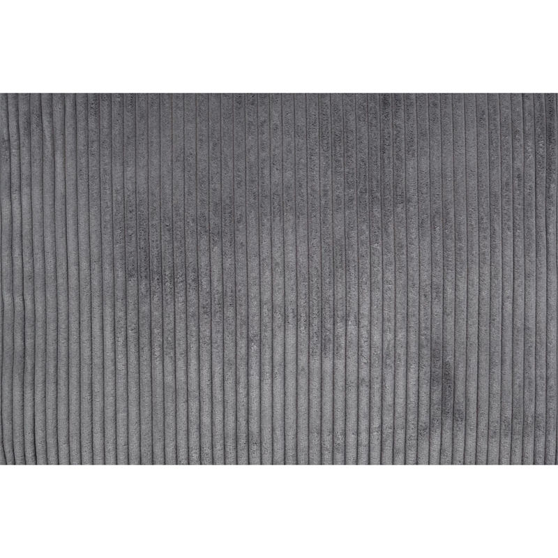 Nyla All-In-One Sectional Sofa Set with Double Chaise- Dark Gray Corduroy