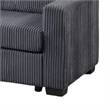 Leah All-In-One Chaise Sectional Sofa- Wide Track Arms- Gray Corduroy