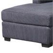 Leah All-In-One Chaise Sectional Sofa- Wide Track Arms- Gray Corduroy