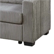 Leah All-In-One Chaise Sectional Sofa- Track Arms- Light Gray Corduroy
