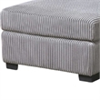 Leah All-In-One Chaise Sectional Sofa- Track Arms- Light Gray Corduroy