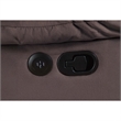 Harper Manual Reclining Loveseat- USB Port- Brown Velvet- 61 Inch- USB
