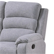 Sonia Manual Reclining Loveseat- Bone White Channel-Tufted Burlap- 53 Inch