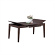 Sheryl Dining Table with Lift Top Hidden Storage- Walnut Brown