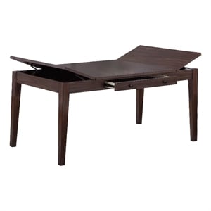 Sheryl Dining Table with Lift Top Hidden Storage- Walnut Brown