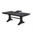 Berny Dining Table- Extension Leaf- Trestle Base- Gray Wood- 64-46 Inch