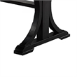 Berny Dining Table- Extension Leaf- Trestle Base- Gray Wood- 64-46 Inch