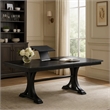 Berny Dining Table- Extension Leaf- Trestle Base- Gray Wood- 64-46 Inch