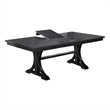 Berny Dining Table- Extension Leaf- Trestle Base- Gray Wood- 64-46 Inch