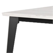 Soa Dining Table- 54 Inch Square White Marble Top- Black Legs