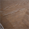 Hama Dining Table- 108 Inch Top with Scrolled Pedestal Base- Oak Brown