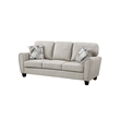 Loi Sofa w 2 Pillows- Reversible Cushion- Gray Chenille- 85 Inch