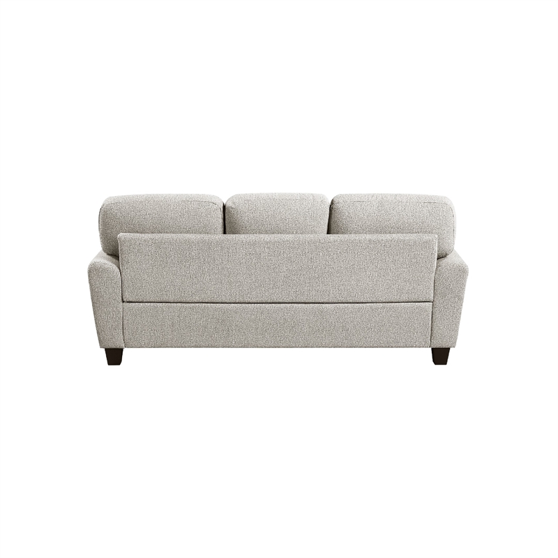 Loi Sofa w 2 Pillows- Reversible Cushion- Gray Chenille- 85 Inch