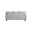 Loi Sofa w 2 Pillows- Reversible Cushion- Gray Chenille- 85 Inch