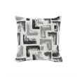 Koi Loveseat with 2 Pillows- Reversible Cushions- Gray Chenille- 65 Inch