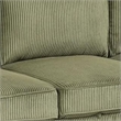 Seya Sleeper L Sectional Sofa- Storage Chaise- Green Corduroy- 93 Inch