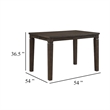 Vicy Counter Height Table w Removable Leaf- 36-54 Inch- Espresso Brown